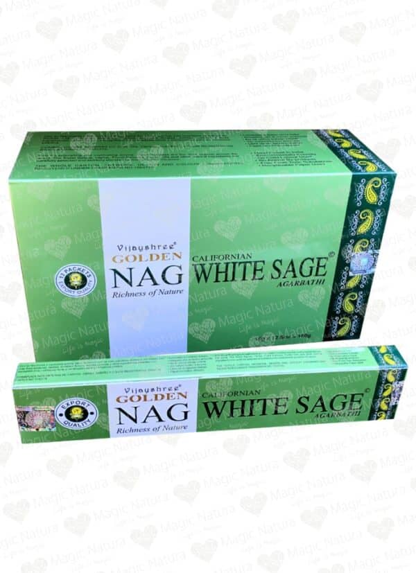 Bețisoare parfumate naturale NAG White Sage - Vijayshree 15g